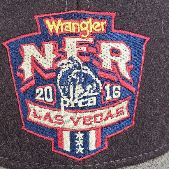 Wrangler NFR Las Vegas Limited Edition Baseball Cap 2016 Brown Wool Adjustable - Picture 6 of 9